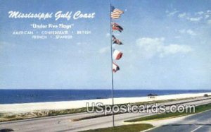 Flags of Five Nations in Mississippi Gulf Coast, Mississippi