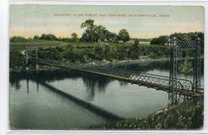 Country Club House Grounds Bridge Whitneyville Connecticut 1910 postcard