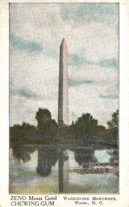 Vintage Postcard Washington Monument Wash. D. C. District Columbia Zeno Good Gum