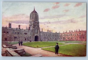 Oxford England Postcard Christchurch Quadrangle c1910 Oilette Tuck Art