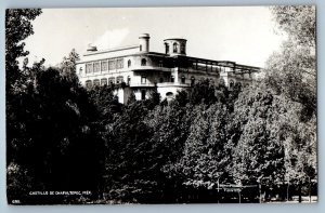 Mexico City Mexico Postcard Chapultepec Castle c1930's Vintage RPPC Photo