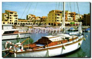 Postcard Modern Cap d'Agde Herault Port of Clape and the Place Richelieu resi...