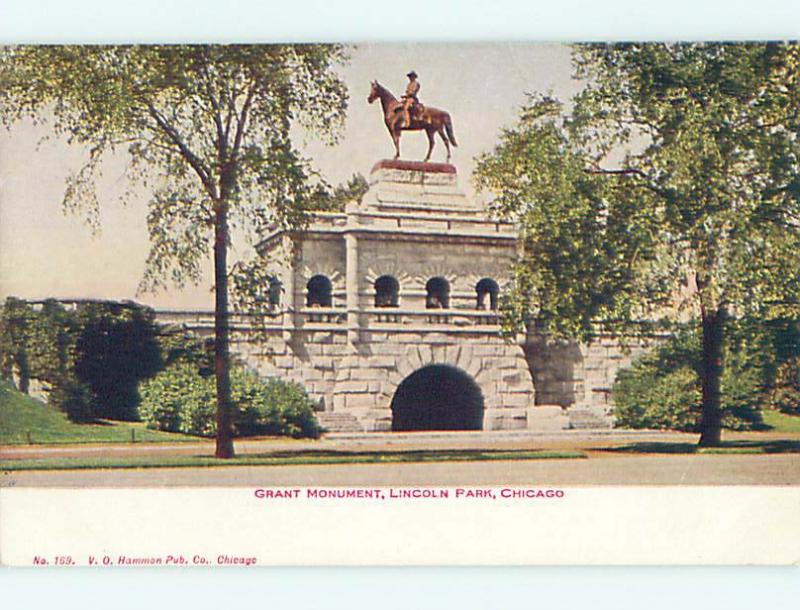 Unused Divided-Back GRANT MONUMENT & PARK SCENE Chicago Illinois IL r7831