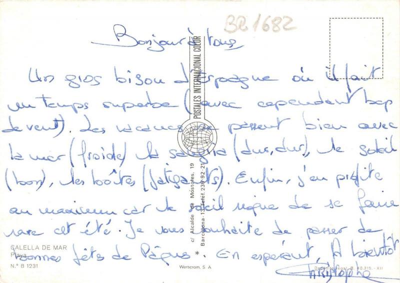 BR1682 Spain Calella de Mar playa beach plage