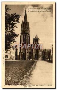 Old Postcard The Folgoet Finistere Basilica of Our Lady of Folgoet