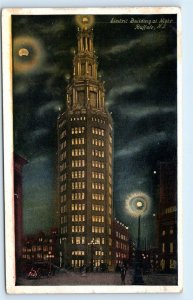 BUFFALO, NY New York ~ ELECTRIC BUILDING at NIGHT c1910s  Postcard