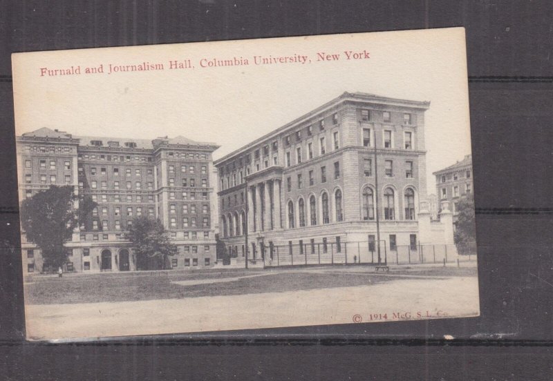 NEW YORK, COLUMBIA UNIVERSITY, FURNALD & JOURNALISM HALLS, c1910 ppc. unused