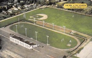 ELYRIA, OH  Ohio      WM. A. ELY STADIUM   Aerial View    c1940's Linen Postcard