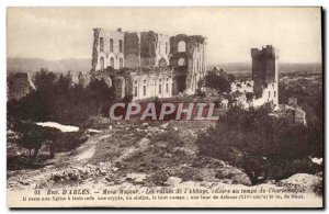 Old Postcard Arles Mont Majour Ruins of L & # 39Abbaye