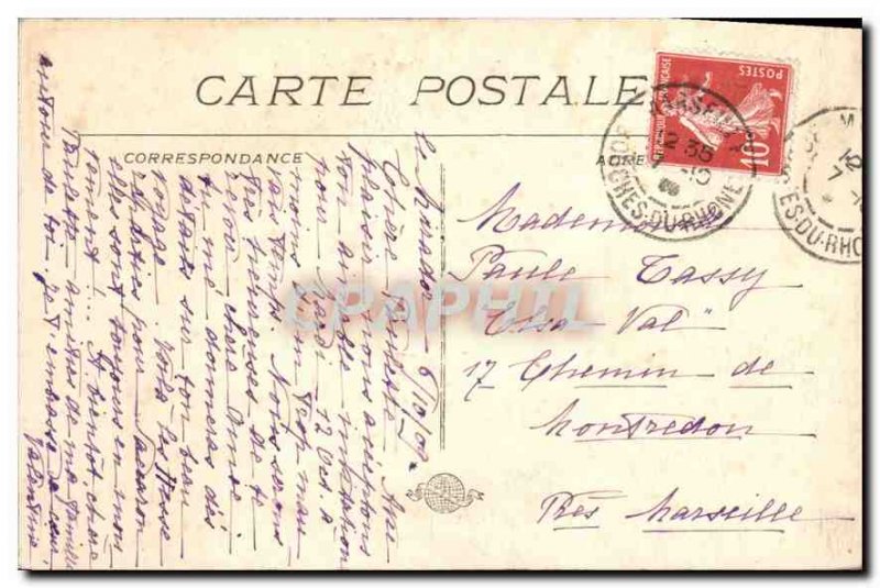 Postcard Old Marseille cottage Borely Park