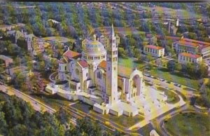 Washington DC Aerial View Of National Shrine Of The Immaculate Conception 1960