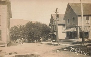 Manchester Depot VT Horse & Wagon Couture's Grocery Pettibones Meat Market RPPC