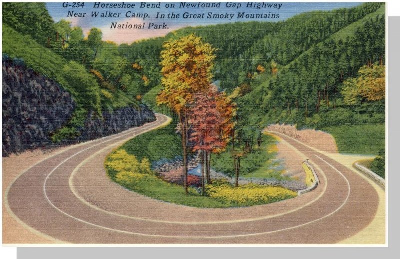 Smoky Mountains National Park, North Carolina/NC-TN Postcard,Horseshoe,Nr Mint!