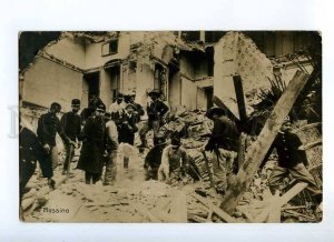 235415 ITALY Messina after earthquake Vintage photo postcard