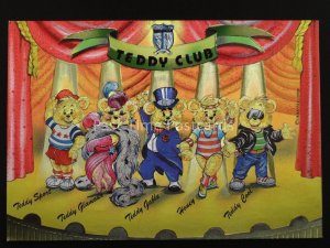 Teddy Club TEDDY CLUB Ulkutay F J Warren DUFEX FOIL Postcard c1988