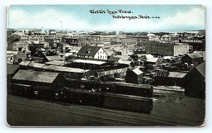 HOLDREDGE, NE Nebraska ~ View of CITY & RAILROAD YARDS 1909 Photoette  Postcard