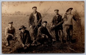 K50/ Perry? Ohio RPPC Postcard c1910 Farmers Field Crew Occupational 517