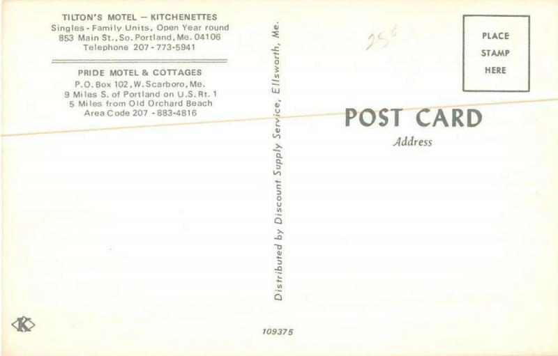 Portland Maine Tiltons Motel Multiview Vintage Postcard K825839