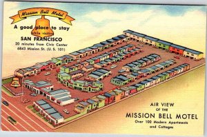 Postcard MOTEL SCENE San Francisco California CA AK4440