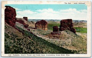 M-60896 Teakettle Giant's Thumb & Castle Rock Overlooking Green River Wyoming