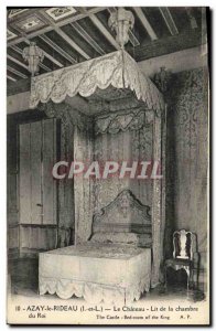 Old Postcard Azay le Rideau Chateau Bed of King Bedroom