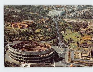 Postcard Air View of the Coliseum, Rome, Italy