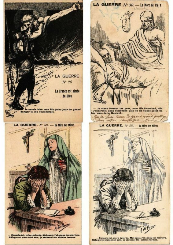 PROPAGANDA SATIRE WWI SERIE LA GUERRE Artist Signed 38 CPA (L2892)