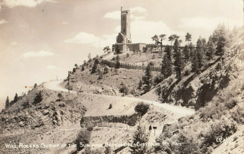 RP: Cheyenne Mountain , Colorado , 1940s ; Will Rogers Monument