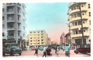 Guayaquil Ecuador Pichincha Street Tinted Real Photo Vintage Postcard AA68645