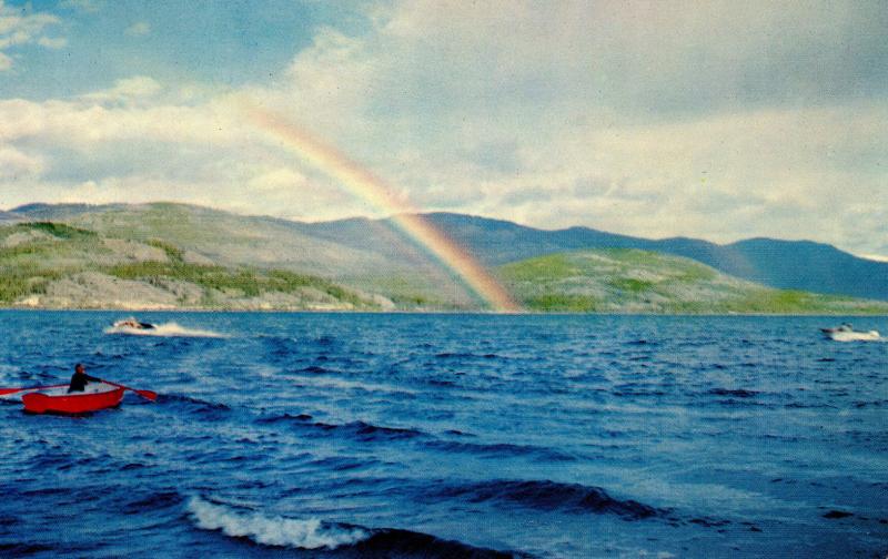 Canada - Yukon. Marsh Lake and Rainbow near Whitehorse