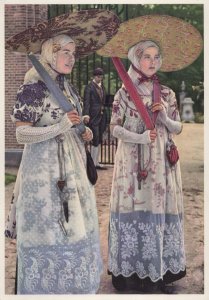 Friesland Holland Festival Amazing Dutch Costume Fashion Postcard