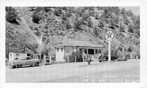 Carroll Summit NV Texaco Gas Station Old Cars Postcard