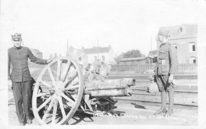 RPPC Demolished German Gun St Quentin France Military WWI 1910s Vintage Postcard