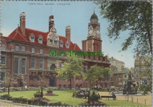 Leicestershire Postcard - The Town Hall Square, Leicester   RR15253