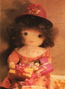 doll postcard: Christmas Presents