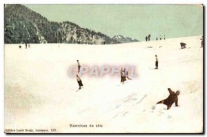 Old Postcard of Sports & # 39hiver Skiing Exercises