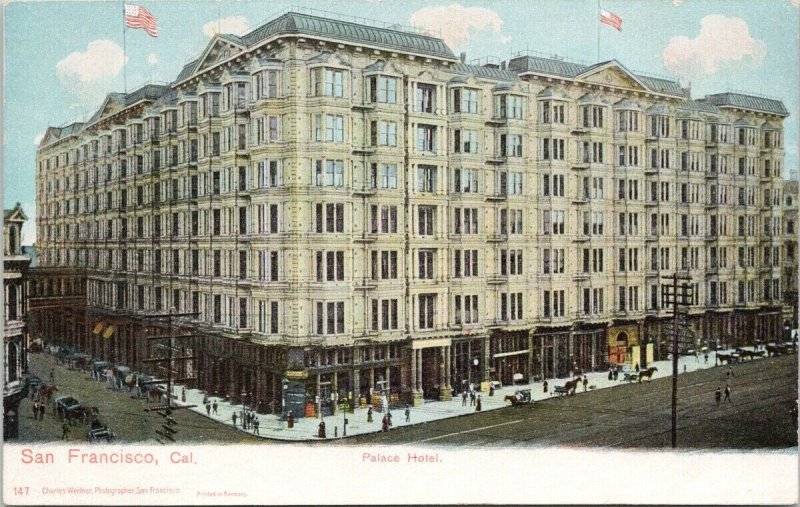 Palace Hotel San Francisco CA Unused Charles Weidner Postcard G12