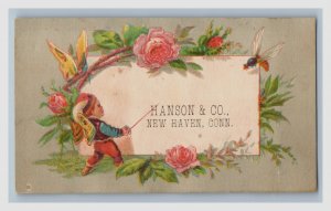 1870s-80s Hanson & Co. Printer Fantasy Fairy Butterfly Insect P73