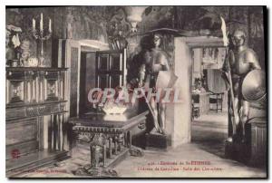 Old Postcard Around Saint Etienne Chateau de Cornillon Knights Hall