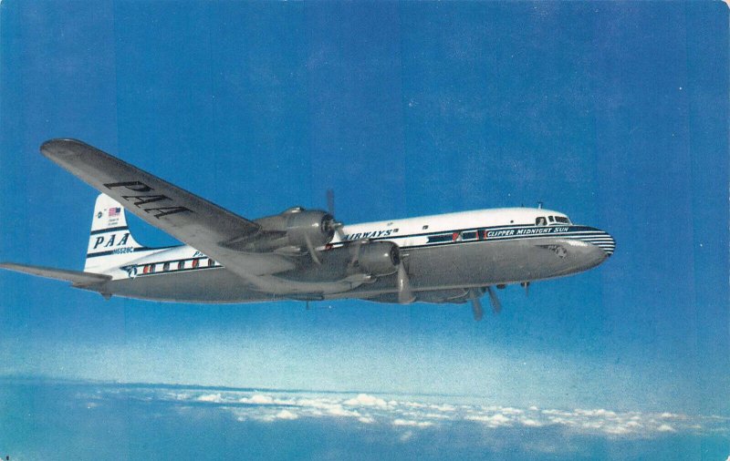 Pan American World Airways, Super-6 Clipper, Circa 1940's Postcard, Unused