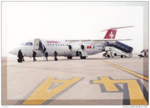 SWISS Airlines AVRO RJ100 Jet Airplane  , 80-90s