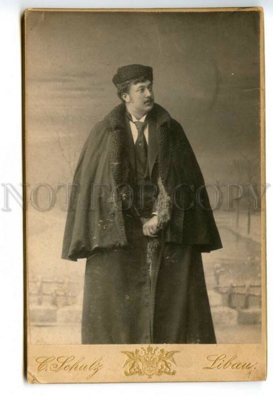 477624 Actor in a chic coat Vintage CABINET photo Schulz Libau Latvia