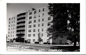 Vtg Collinsville IL Braner Home Senior Citizens Apartment Complex RPPC Postcard