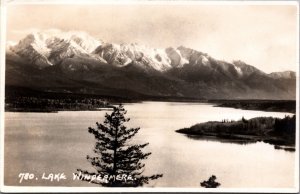 Canada Lake Windermere Banff Vintage RPPC 09.78