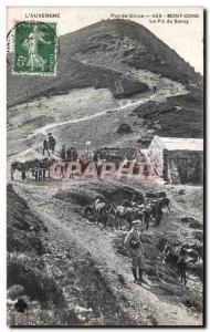 Postcard The Old Auvergbe Puy de Dome Mont Dore Pic du Sancy Donkey Donkey