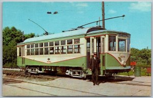 Kennebunkport Maine 1960s Postcard Seashore Trolley Museum Dallas Railway Car