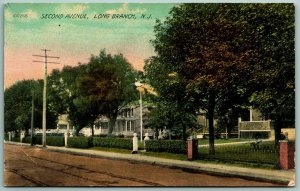 Second Avenue Street View Long Branch NJ New Jersey UNP DB Postcard J6