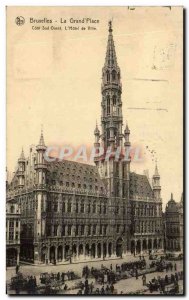 Old Postcard The Brussels Grand Place Riviera South West City Hotel