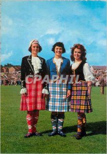 Three Modern Postcard Bonnie Highland Dancers Folklore