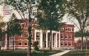 Vintage Postcard 1910's Wallace Hall Monmouth College Building Illinois ILL